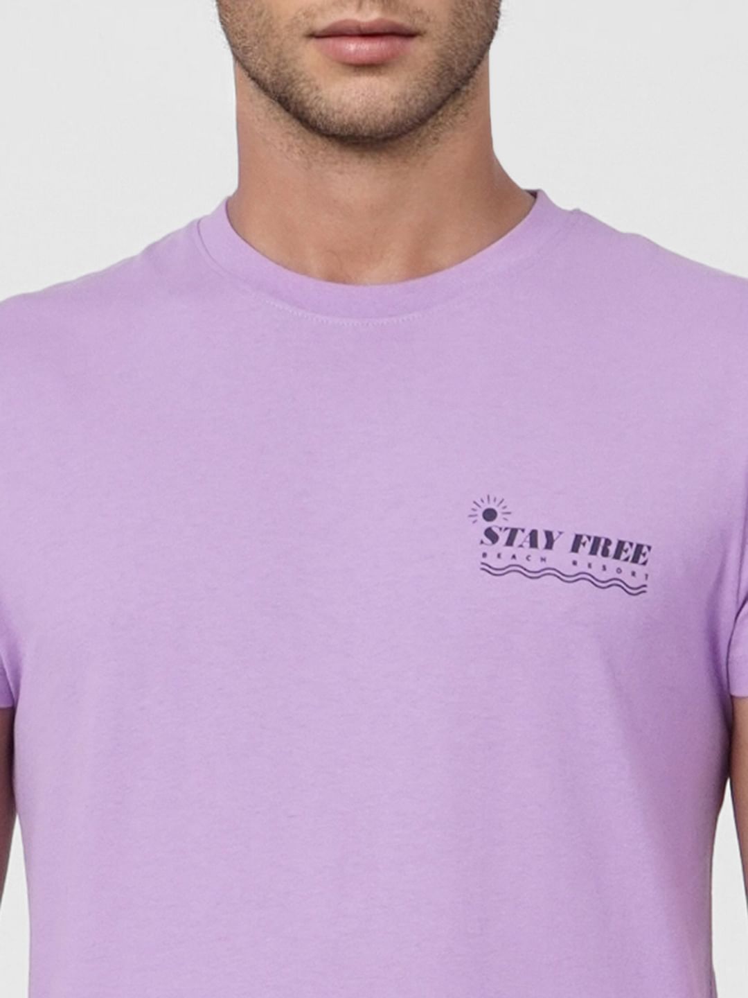 Purple Crew Neck T-shirt