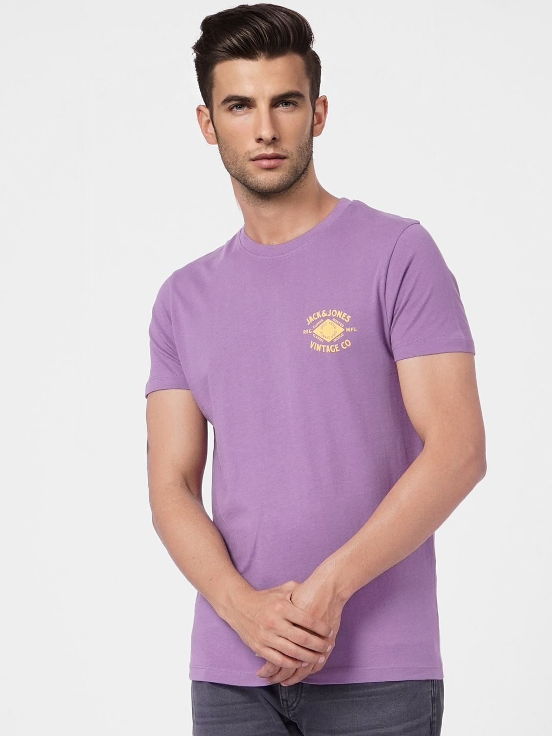 Purple Crew Neck T-shirt