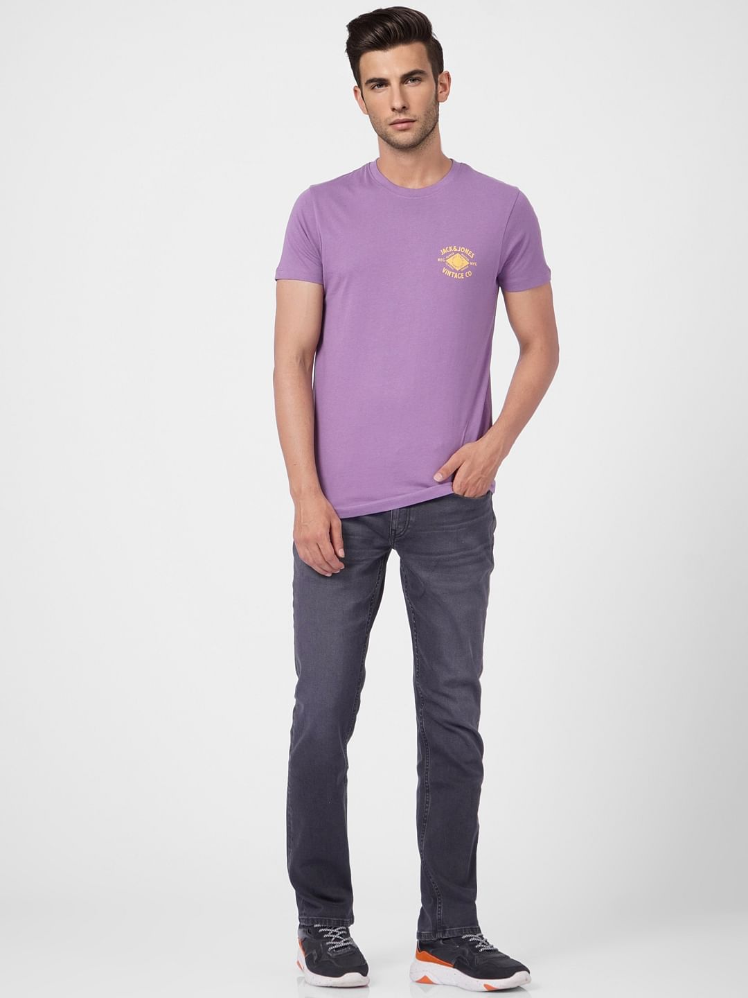 Purple Crew Neck T-shirt