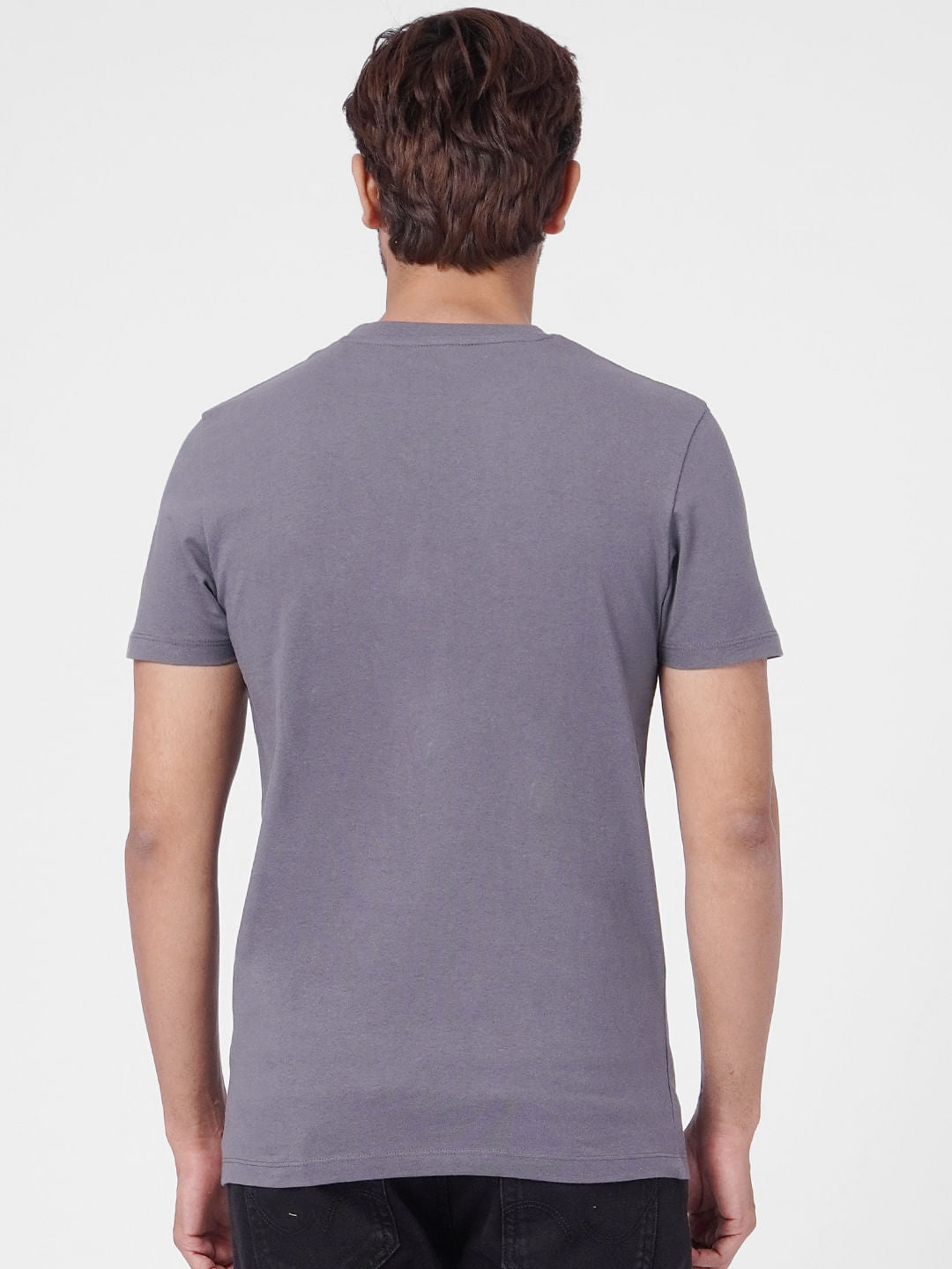 Blue Graphic Print Crew Neck T-shirt