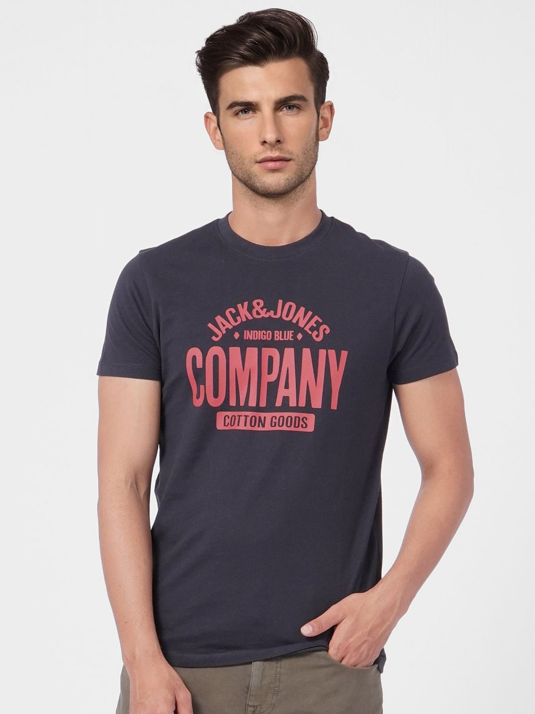 Black Graphic Print Crew Neck T-shirt