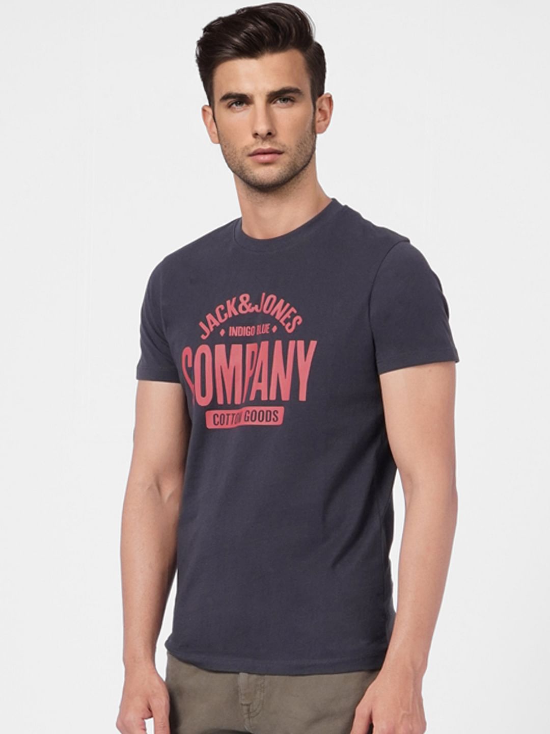 Black Graphic Print Crew Neck T-shirt
