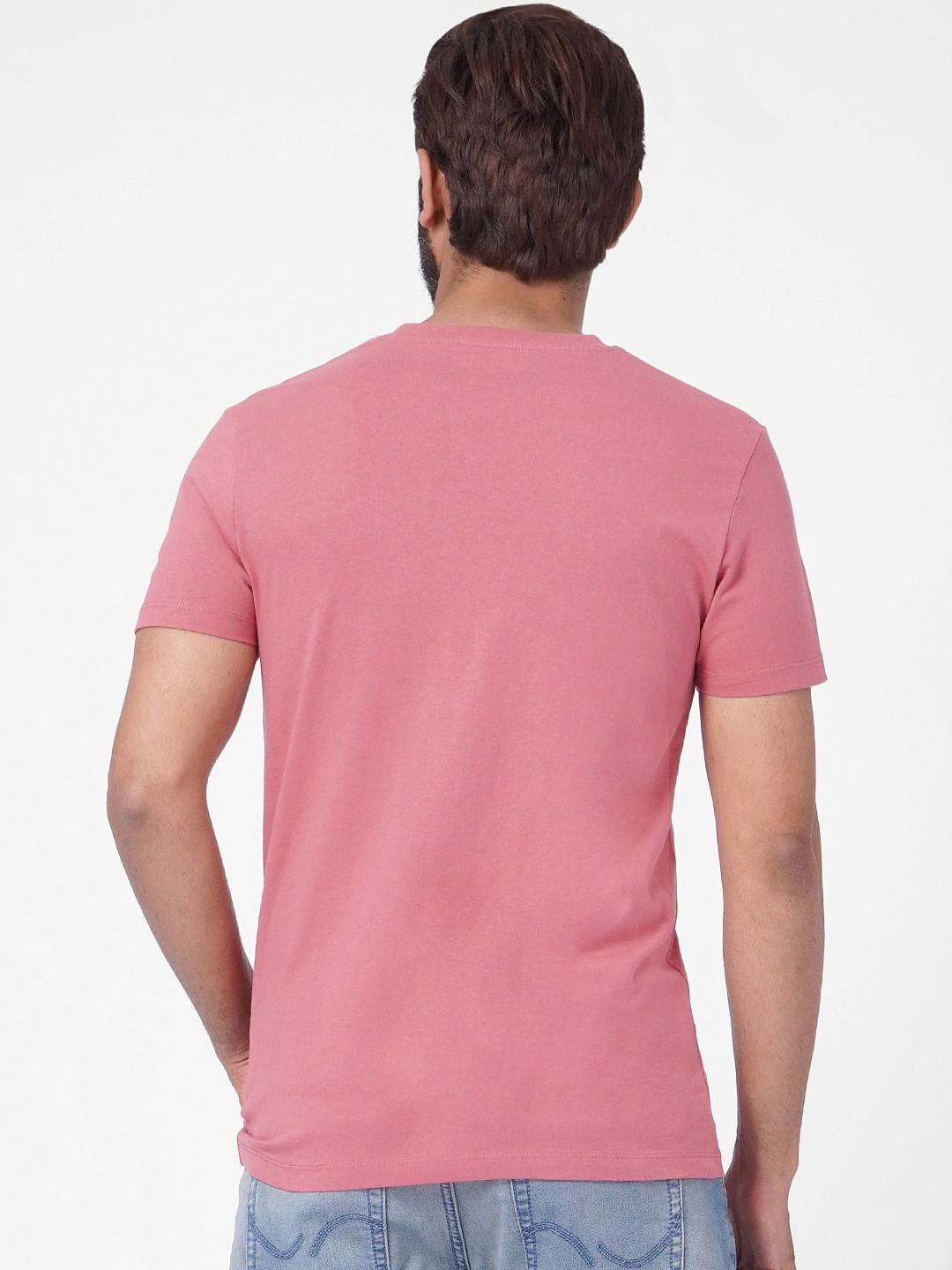 Purple Graphic Print Crew Neck T-shirt
