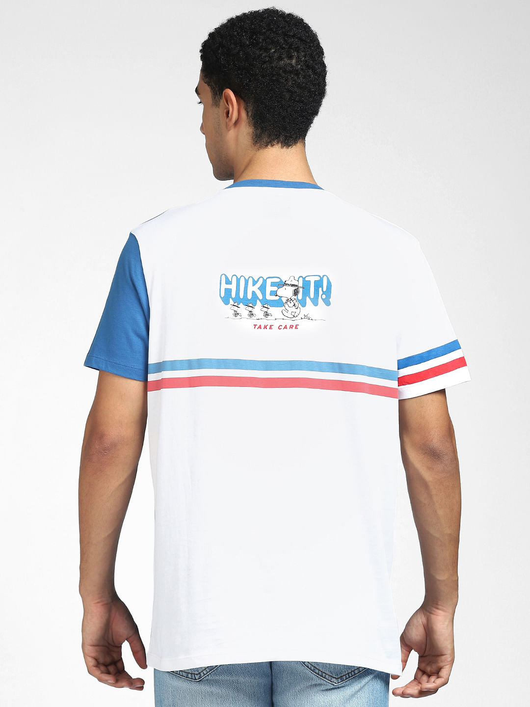 X PEANUTS Blue Graphic Print T-shirt