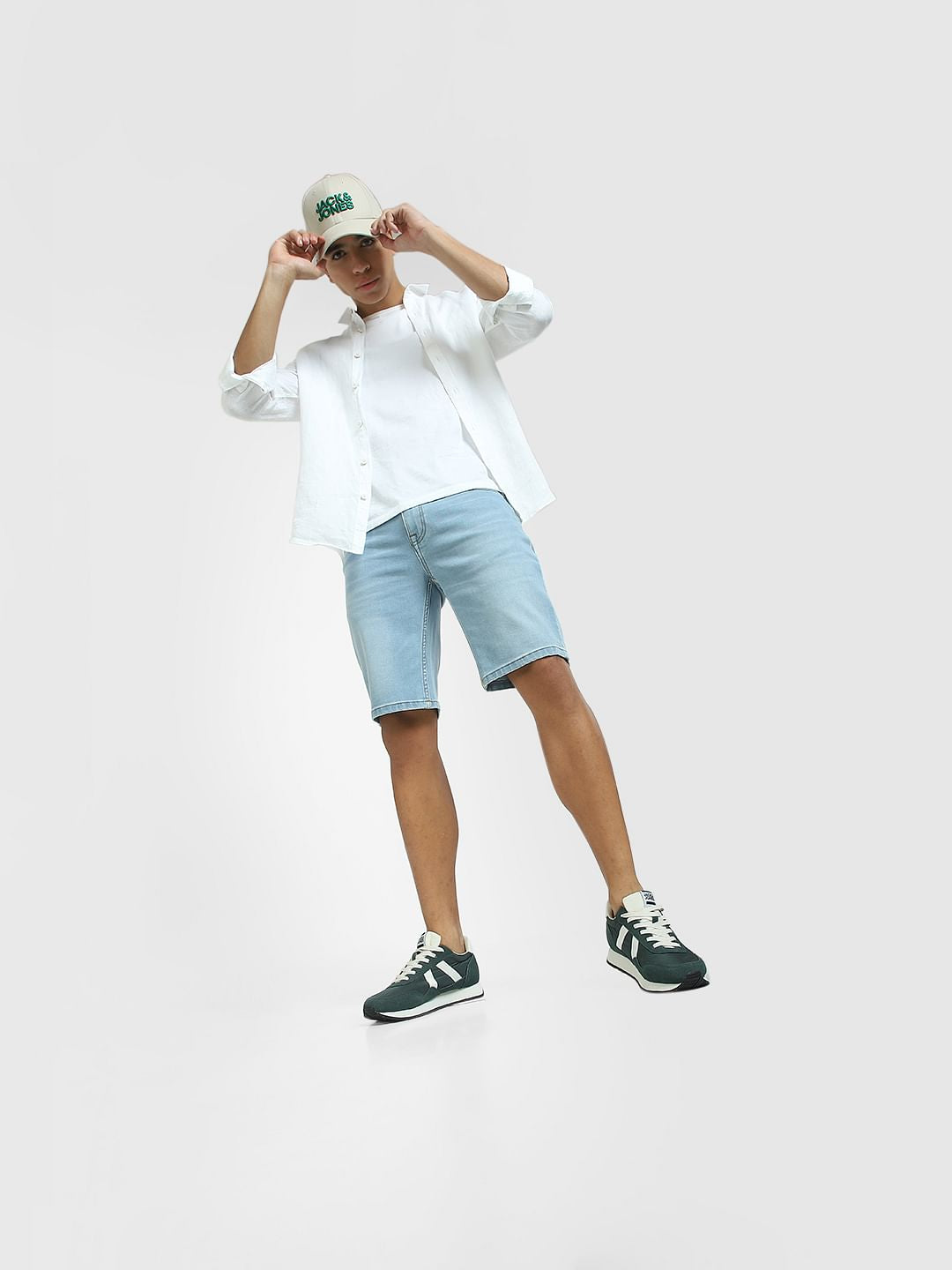 Light Blue Low Rise Denim Shorts