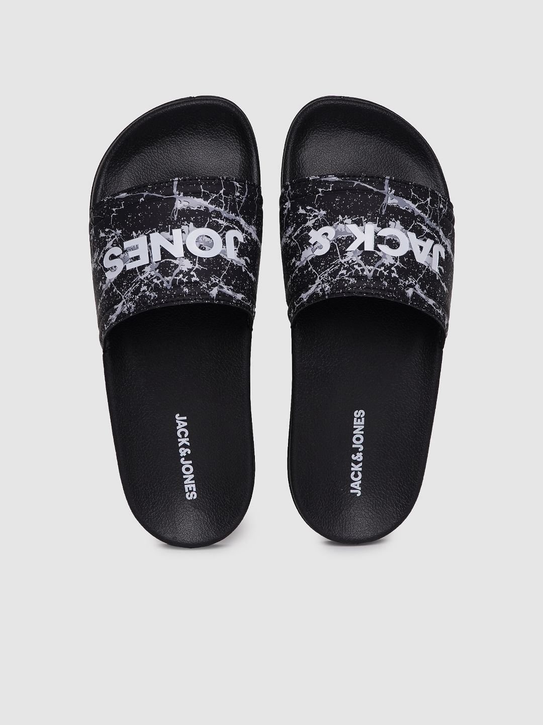 Black Abstract Print Sliders