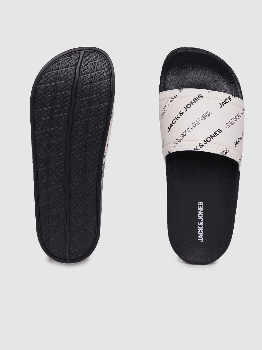 Black Logo Print Sliders