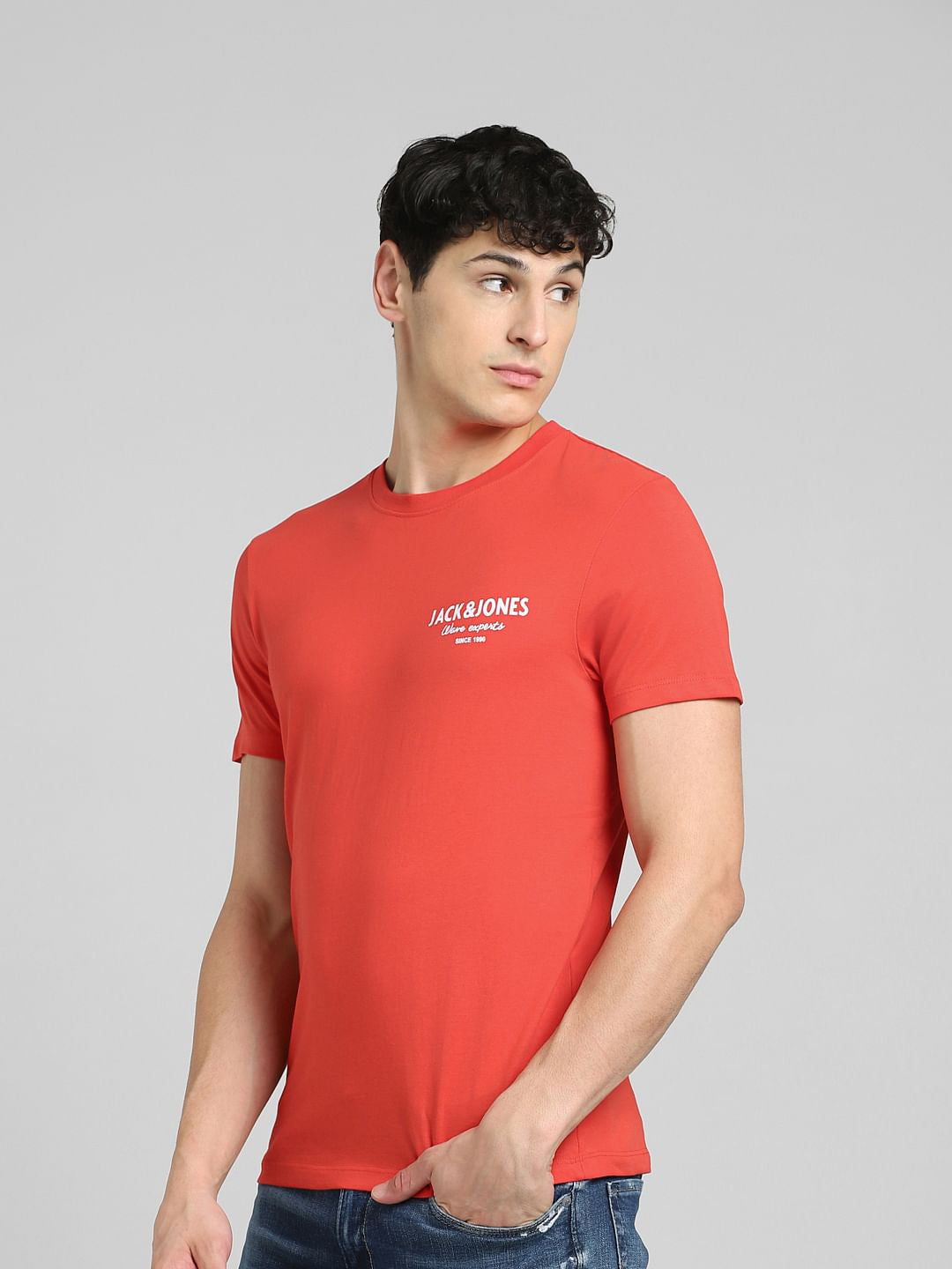 Red Plain Coloured Top