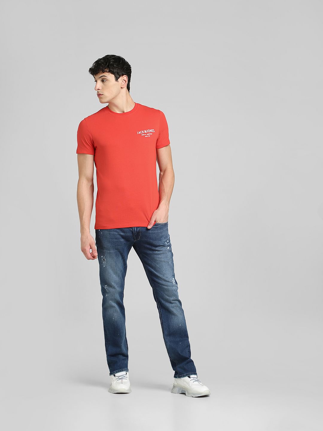 Red Plain Coloured Top