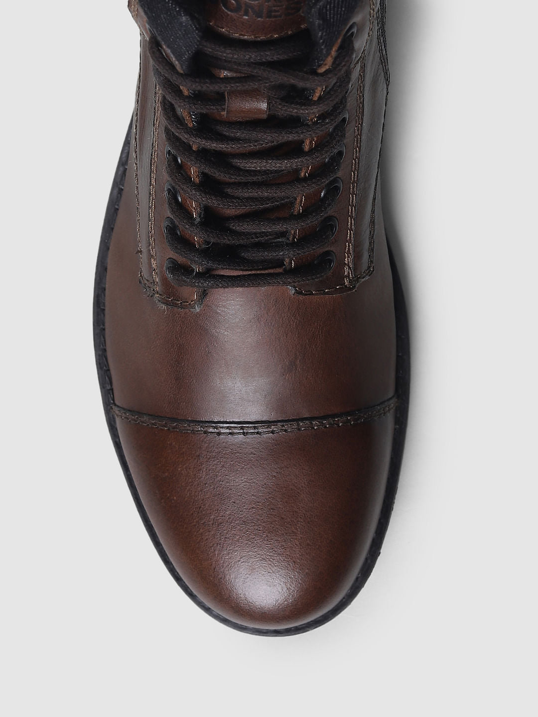 Brown Leather Biker Boots