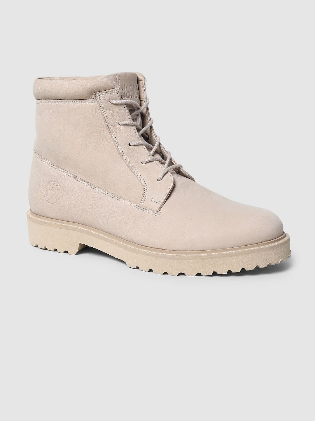 Beige Combo Boots