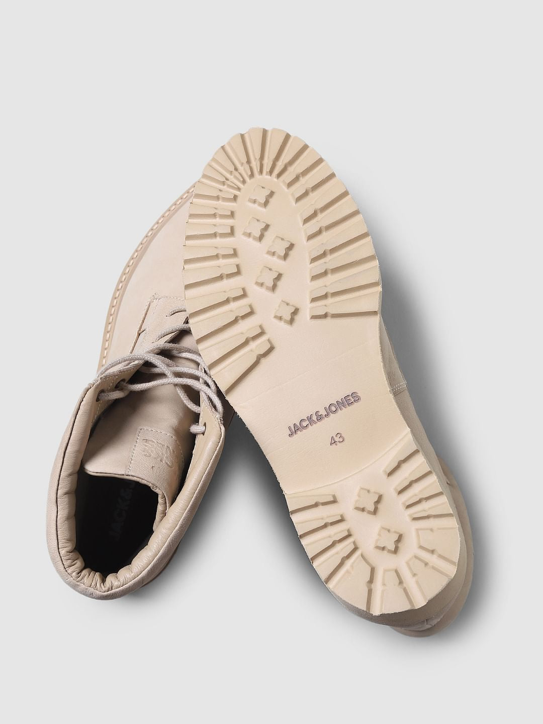 Beige Combo Boots