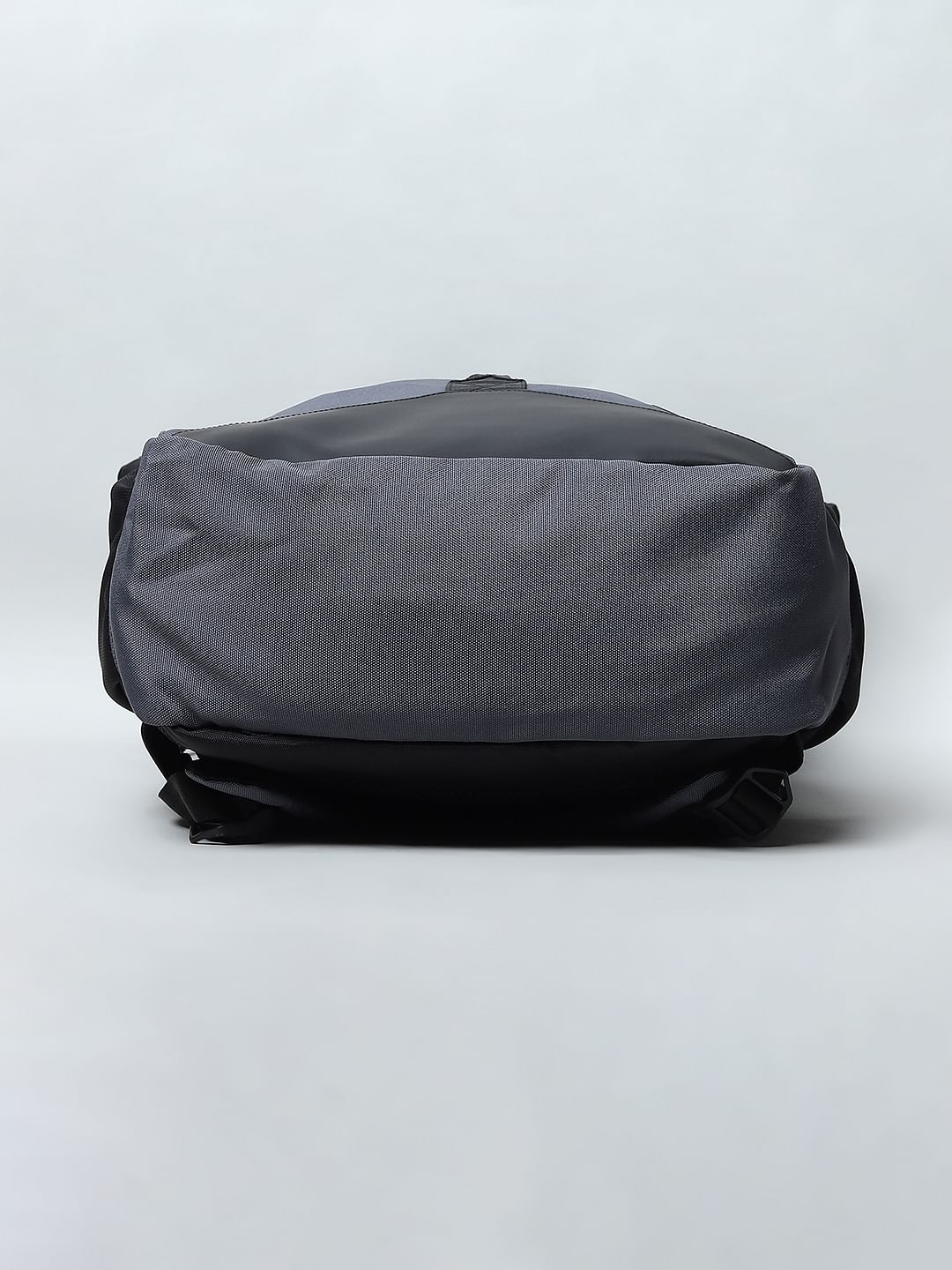 Grey Colourblocked Roll Top Backpack