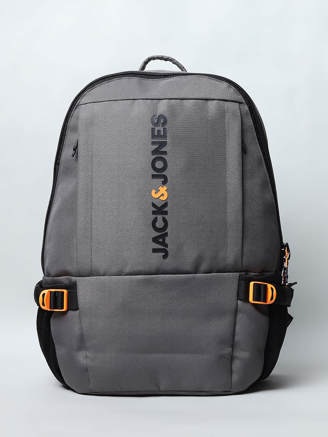 Grey Logo Print Backpack