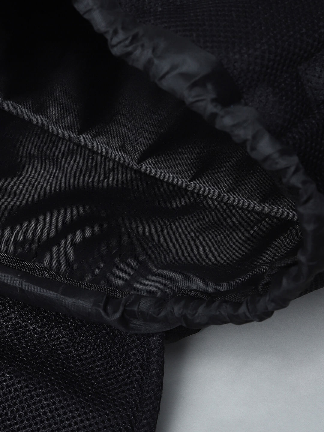 Black Logo Print Mesh Backpack