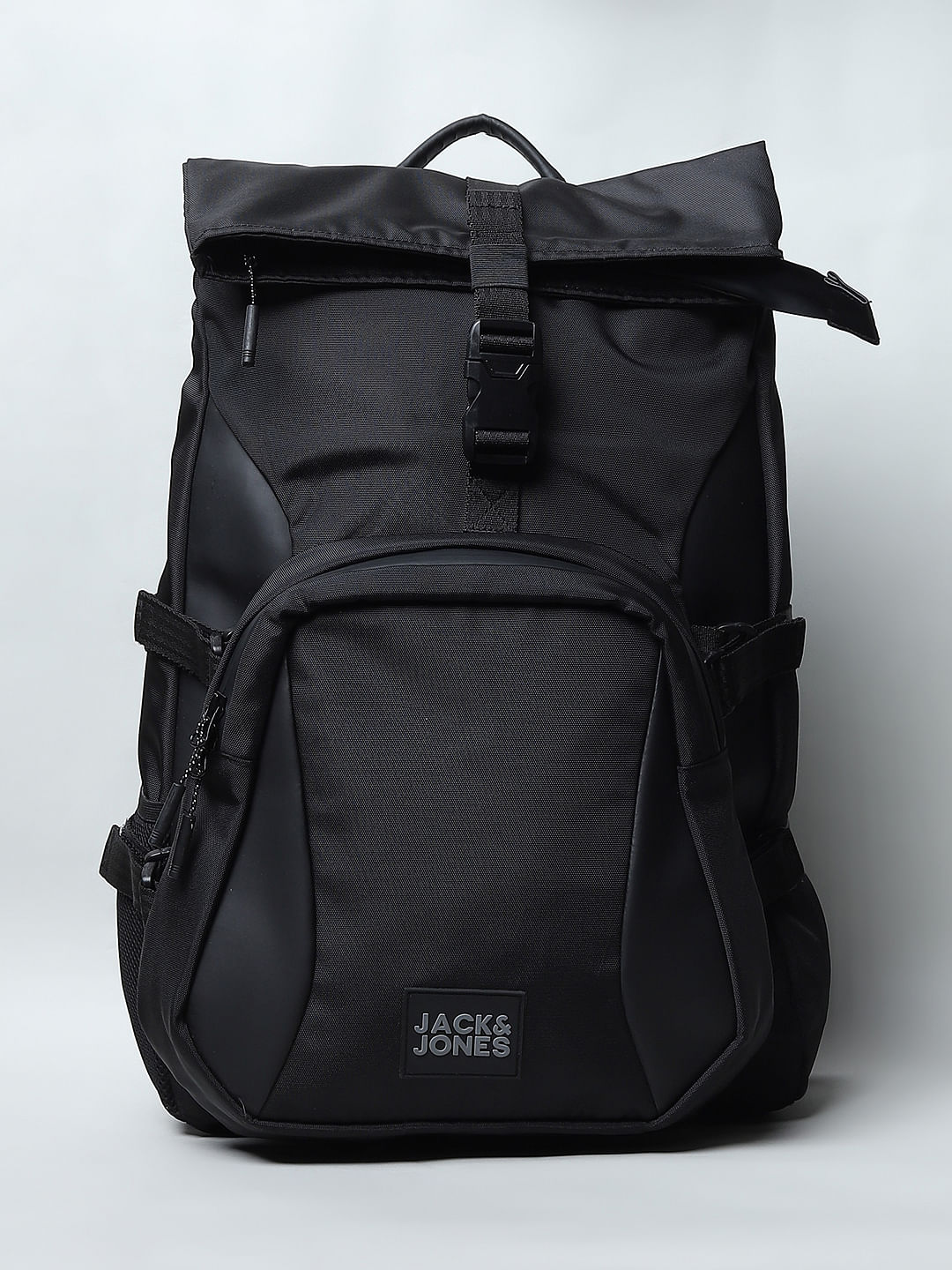Black Roll Top Backpack
