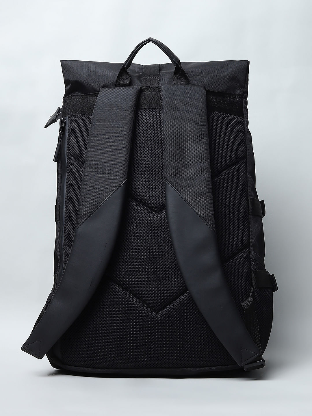 Black Roll Top Backpack