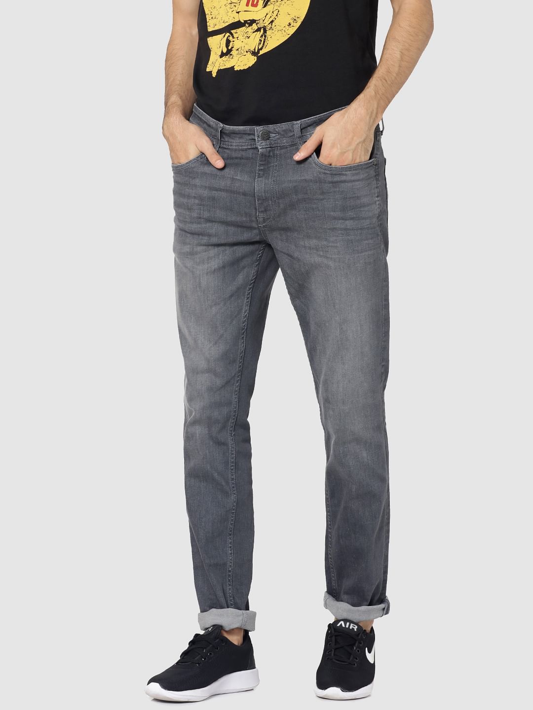 Grey Low Rise Ben Skinny Jeans
