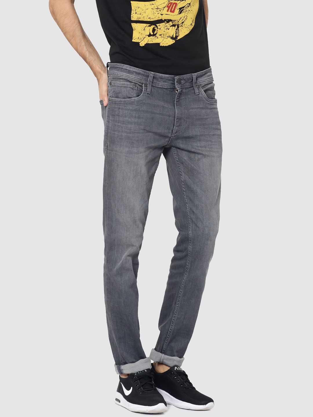 Grey Low Rise Ben Skinny Jeans