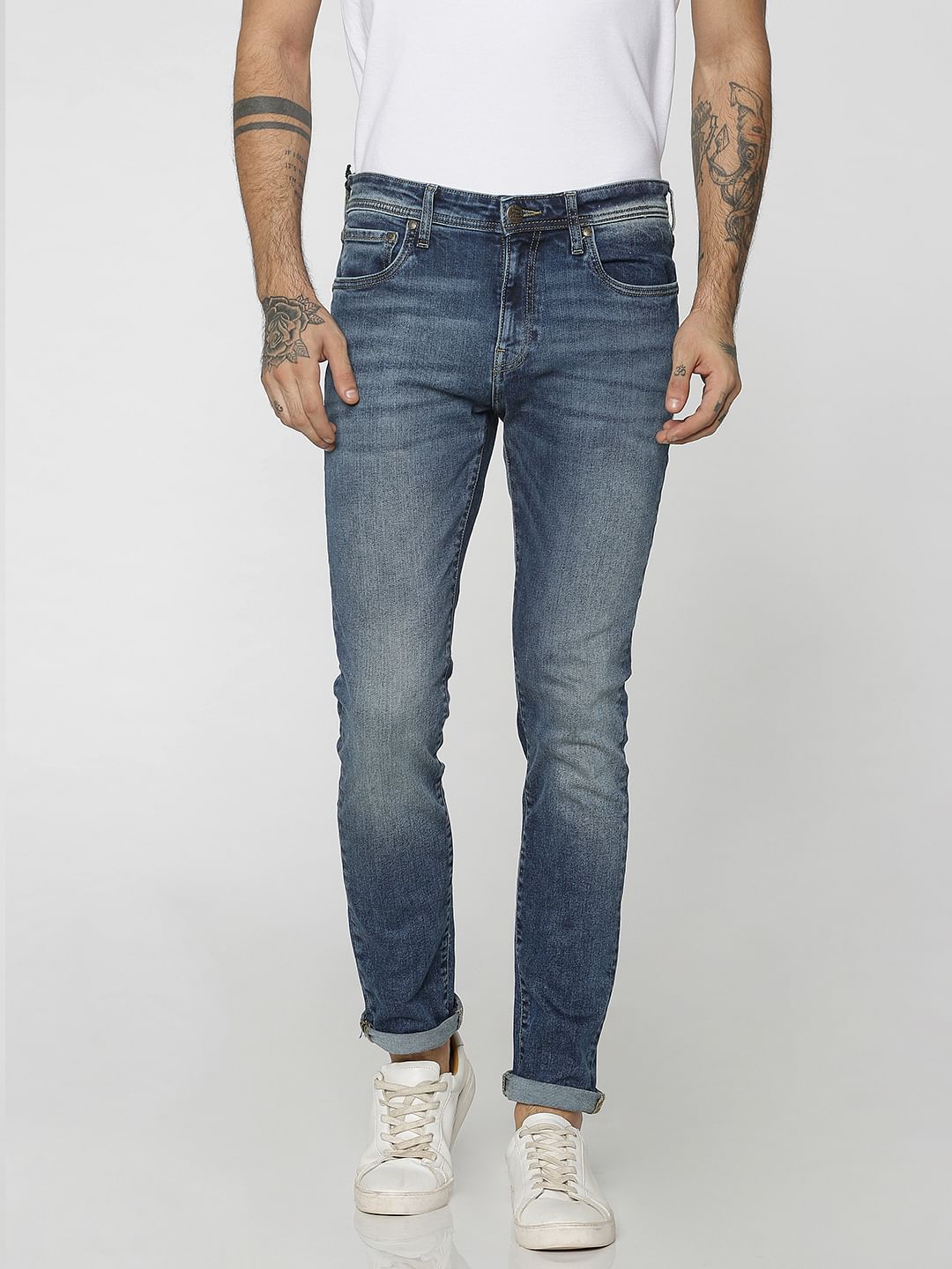 Dark Blue Low Rise Ben Skinny Jeans