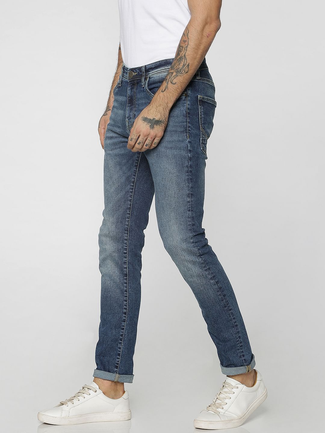 Dark Blue Low Rise Ben Skinny Jeans