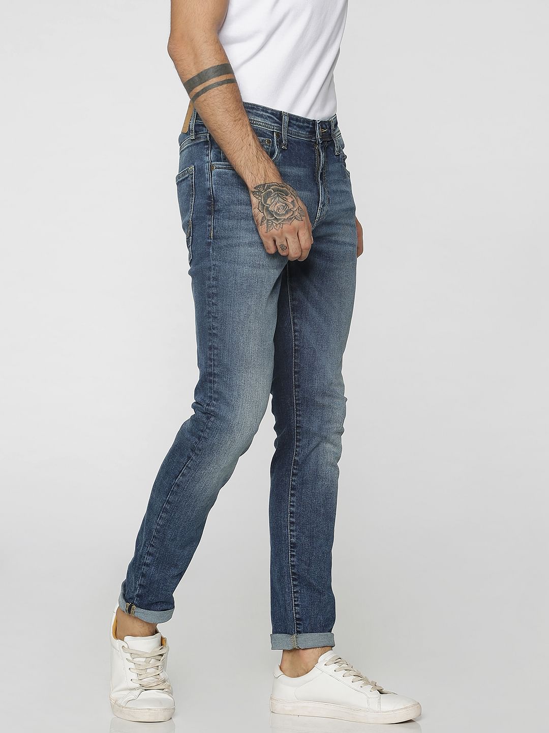 Dark Blue Low Rise Ben Skinny Jeans