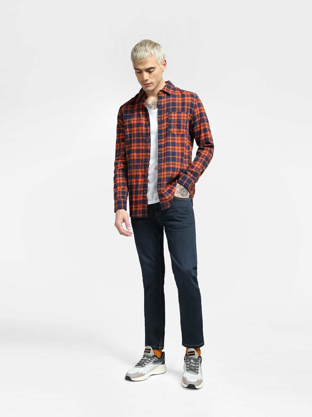 Dark Blue Low Rise Washed Skinny Jeans