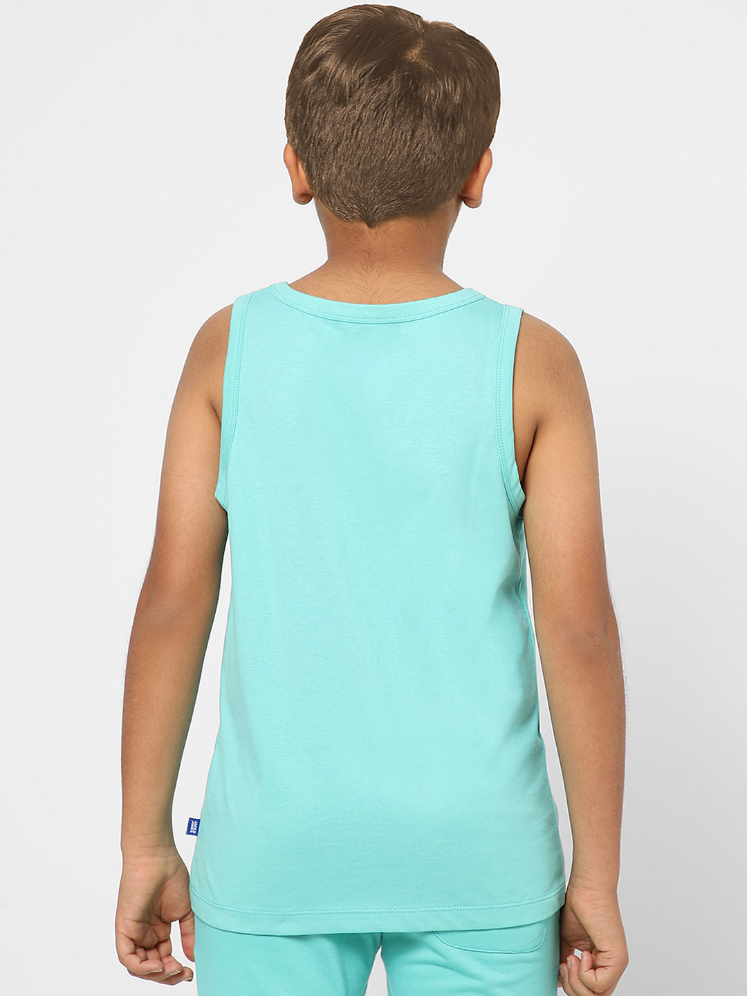 BOYS Blue Printed Vest T-shirt