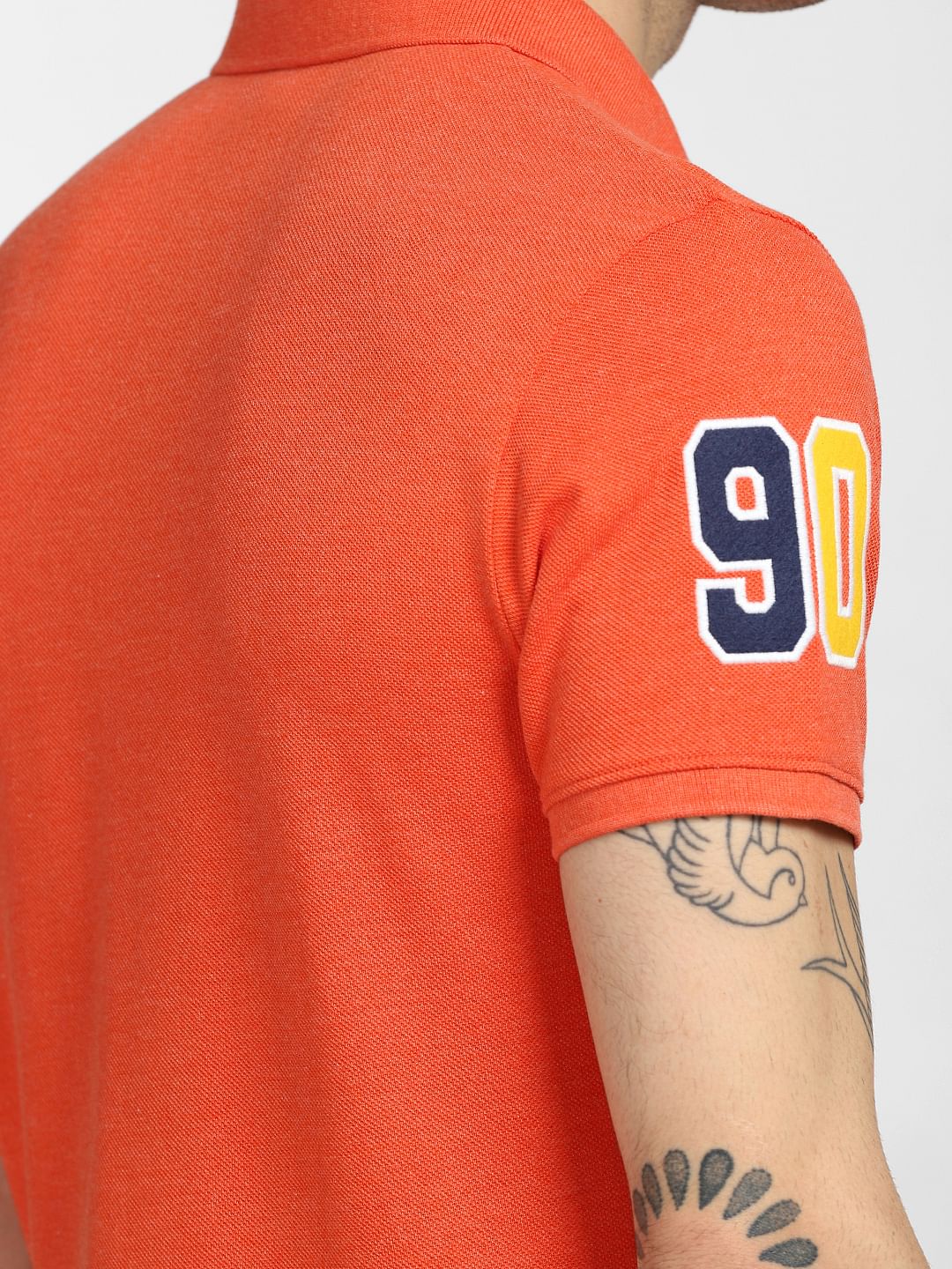 Red Printed Polo T-shirt