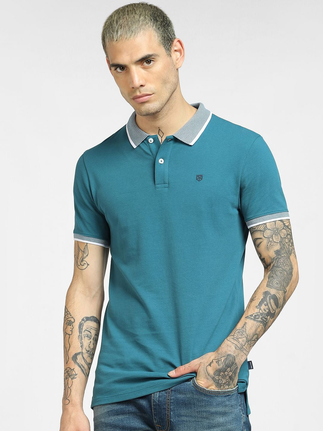 Green Polo Neck T-shirt