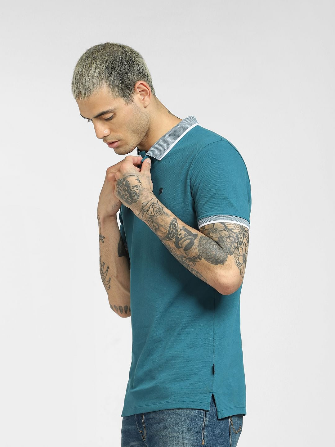 Green Polo Neck T-shirt