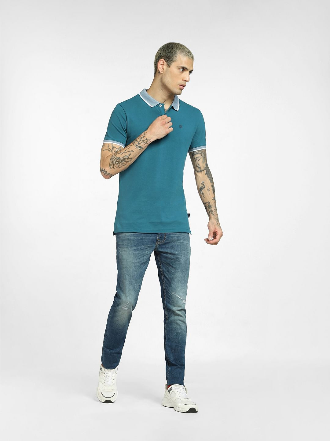 Green Polo Neck T-shirt