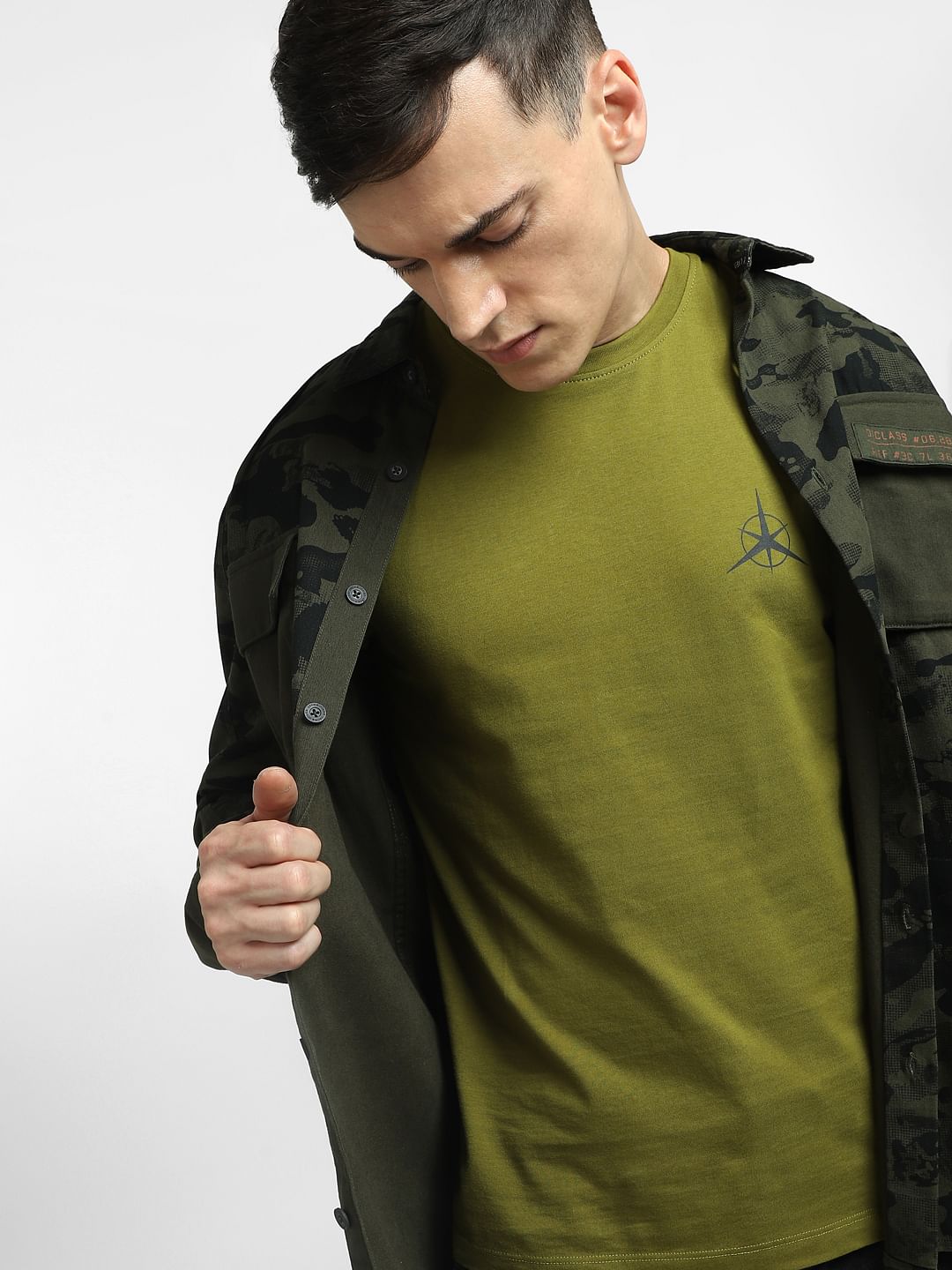 Green Logo Print T-shirt