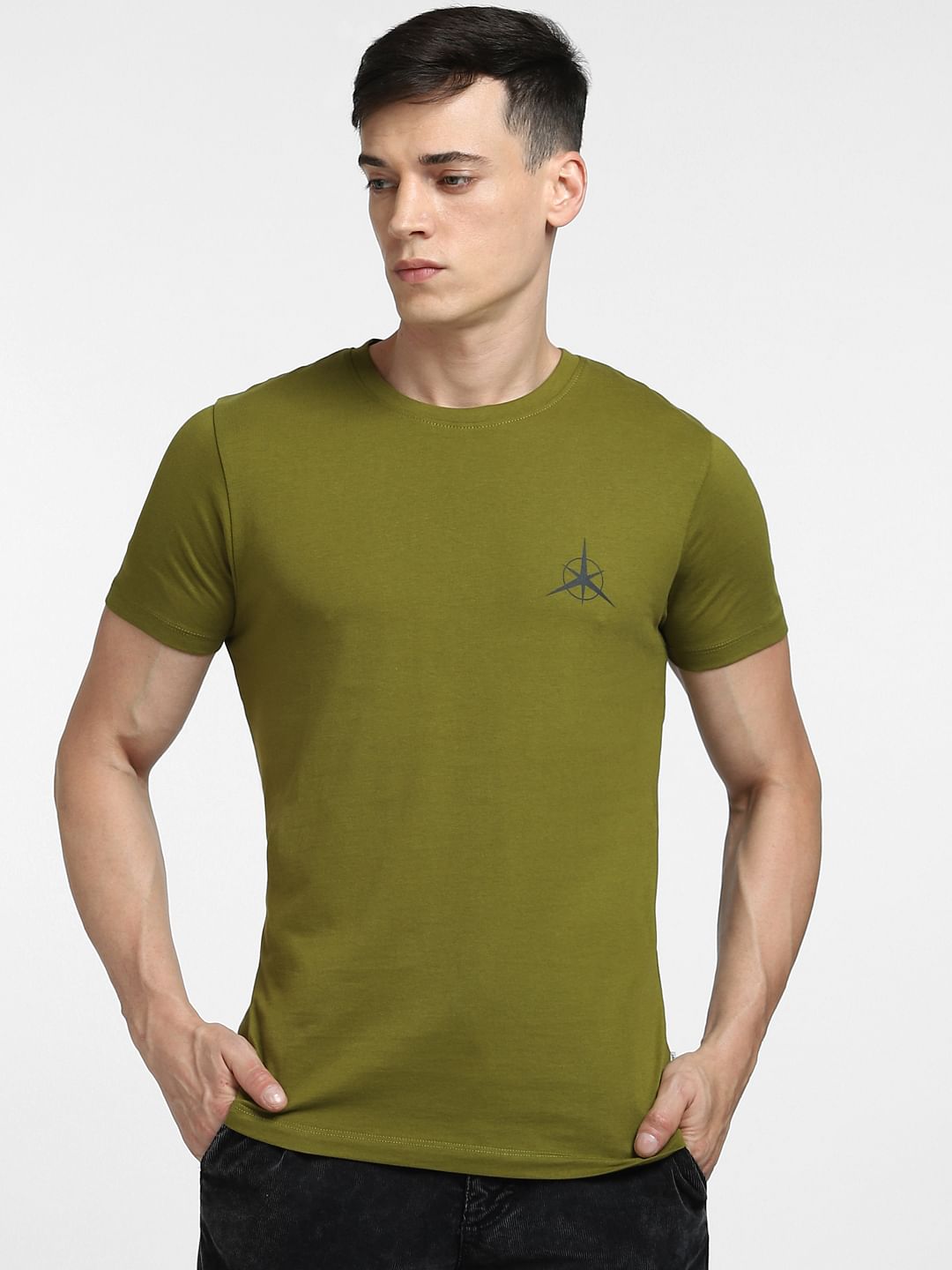 Green Logo Print T-shirt
