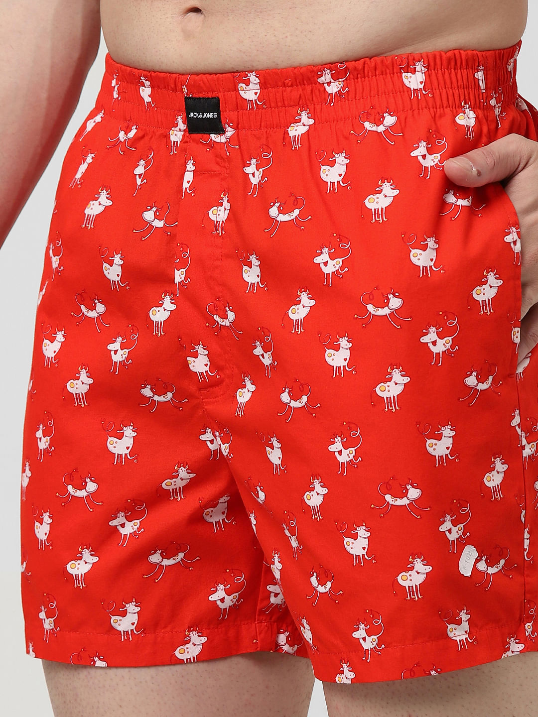 Red Printed Boxers
