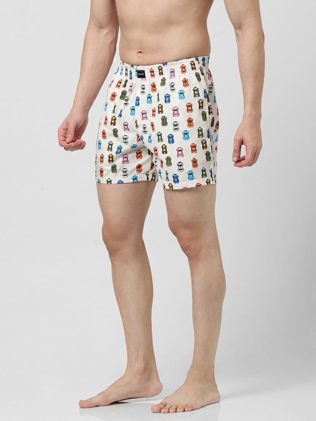 Beige Printed Boxers