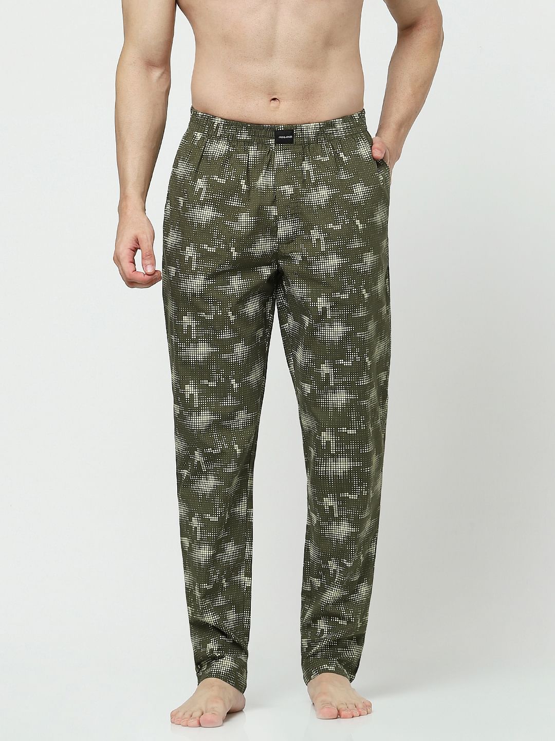 Olive Printed Pyjamas