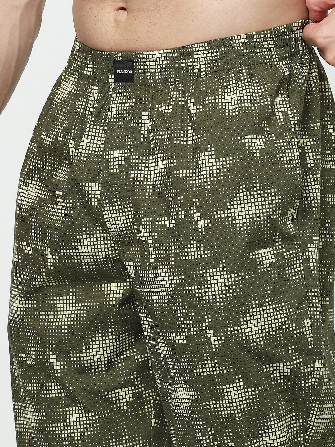 Olive Printed Pyjamas