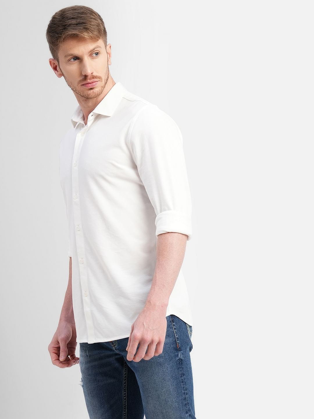 White Full Sleeves Shirt