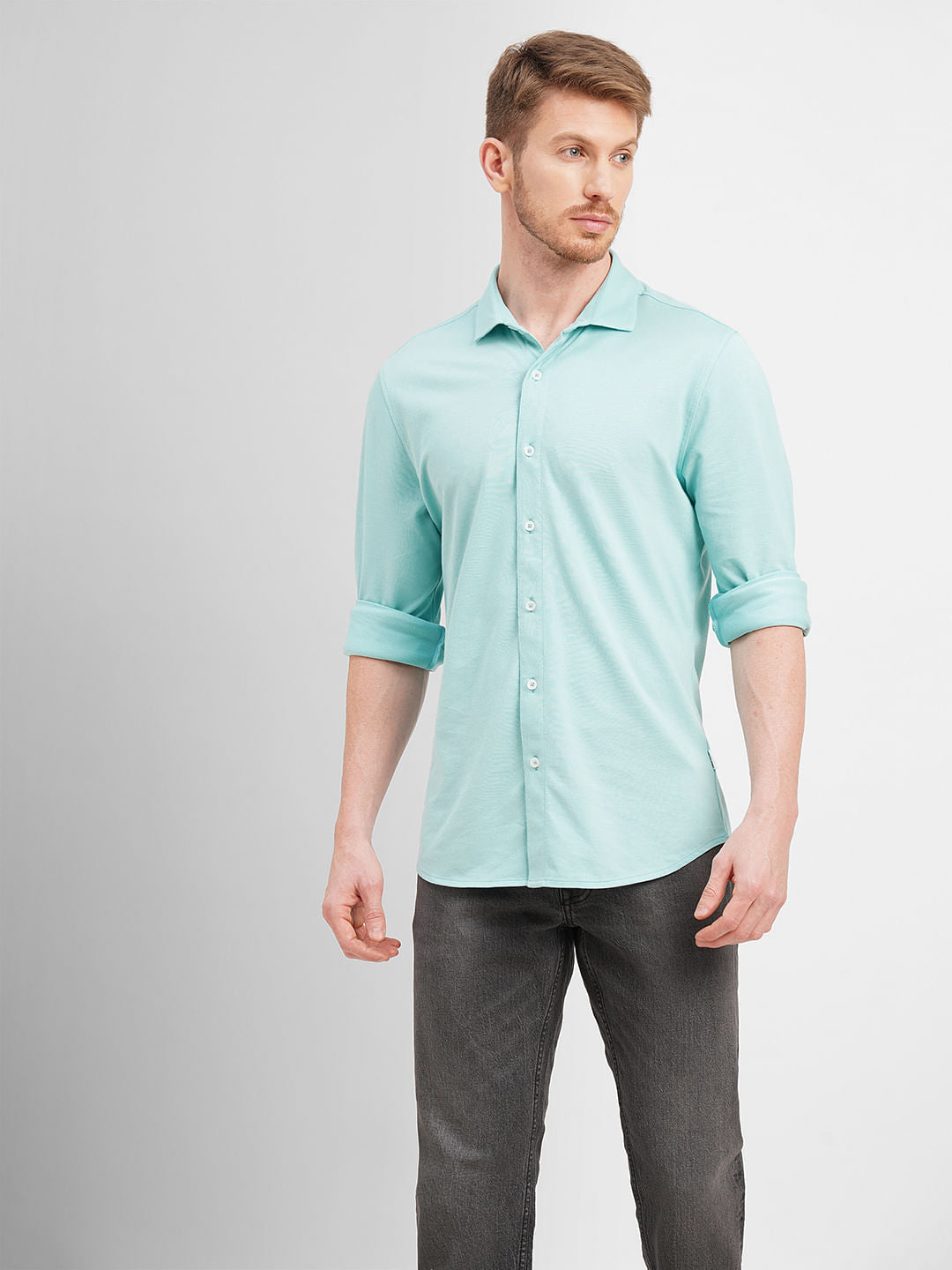 Sky Blue Full Sleeves Shirt