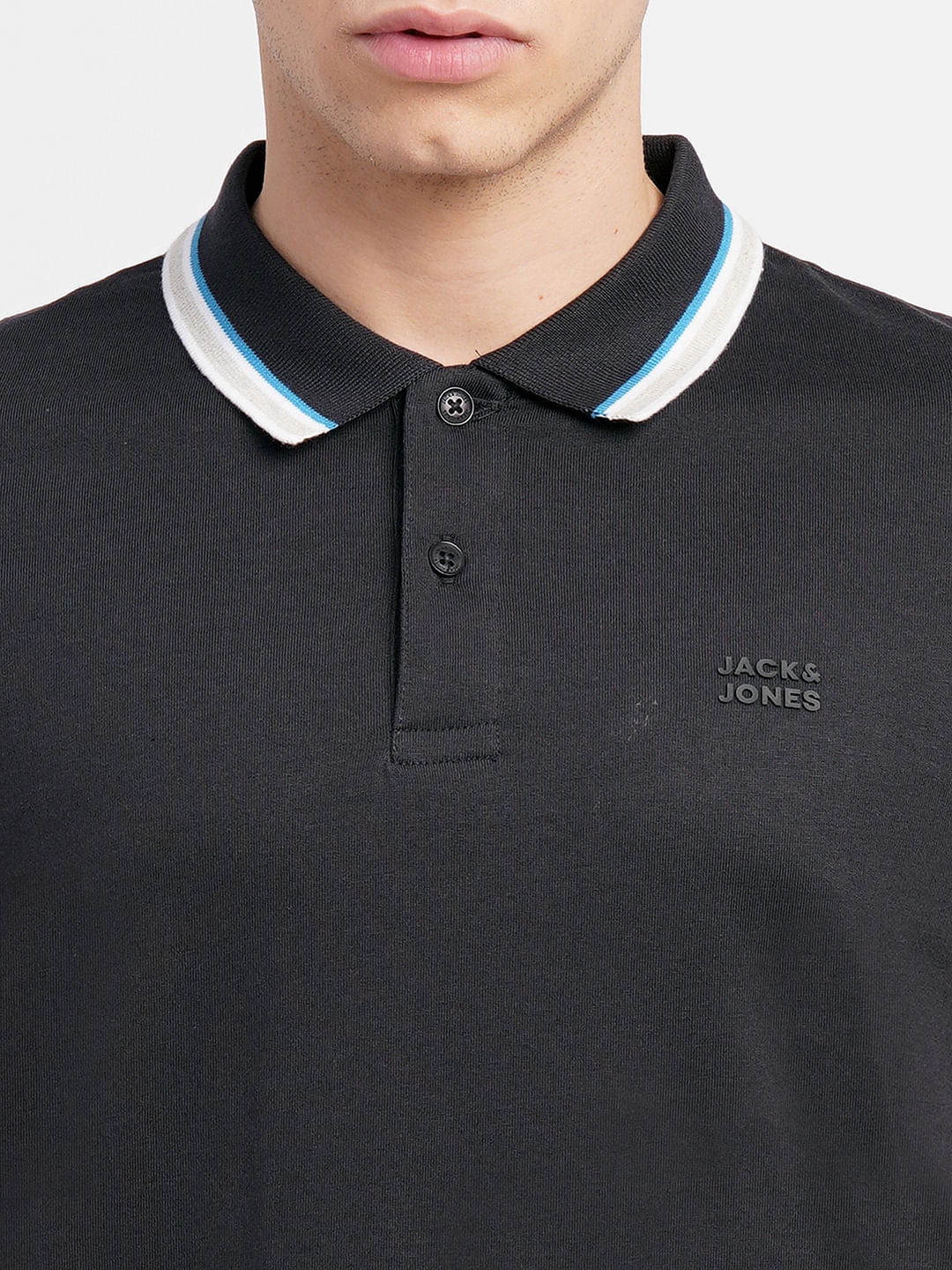Black Polo Neck T-Shirt