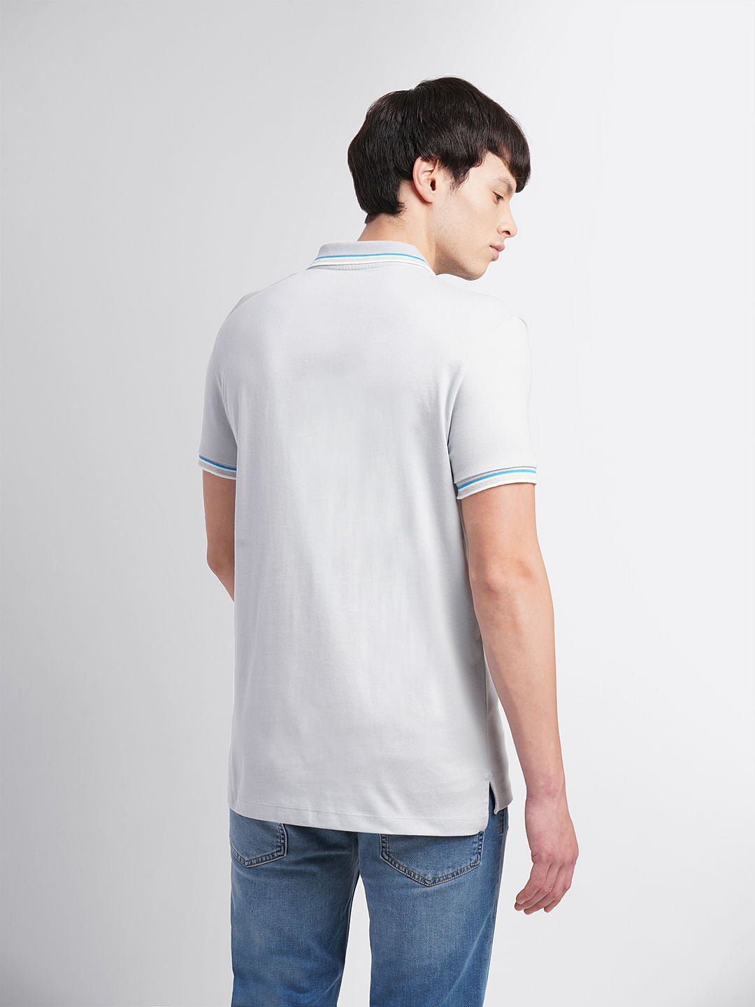 Grey Polo Neck T-Shirt