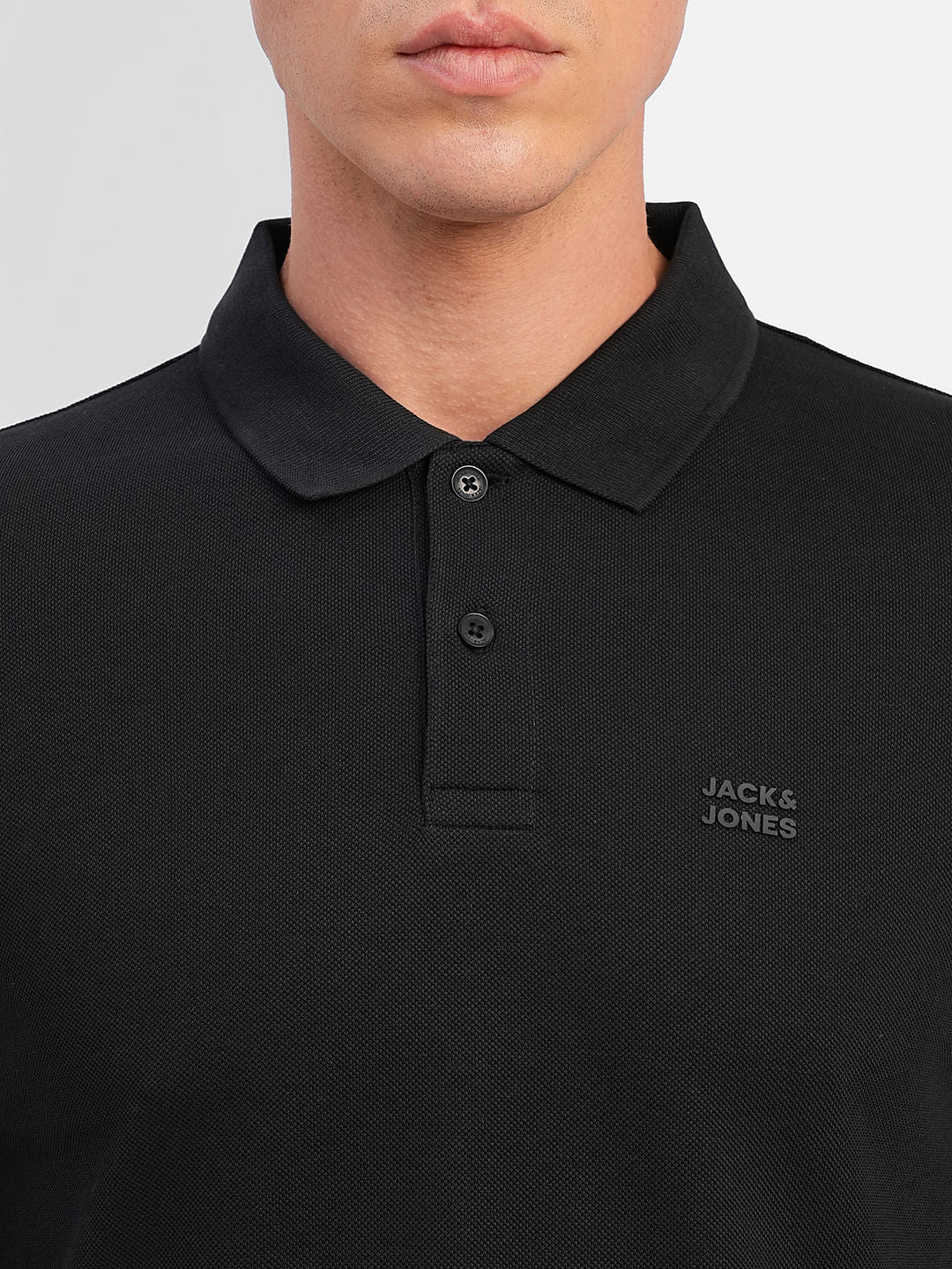 Black Polo Neck T-shirt