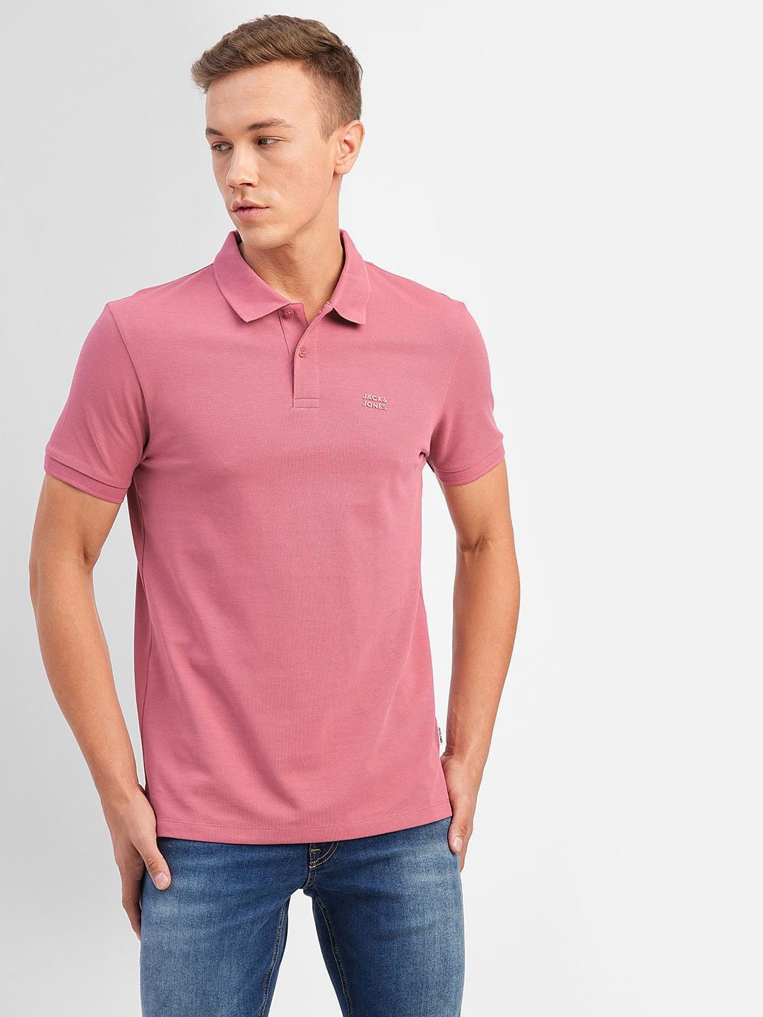 Mauve Polo Neck T-shirt