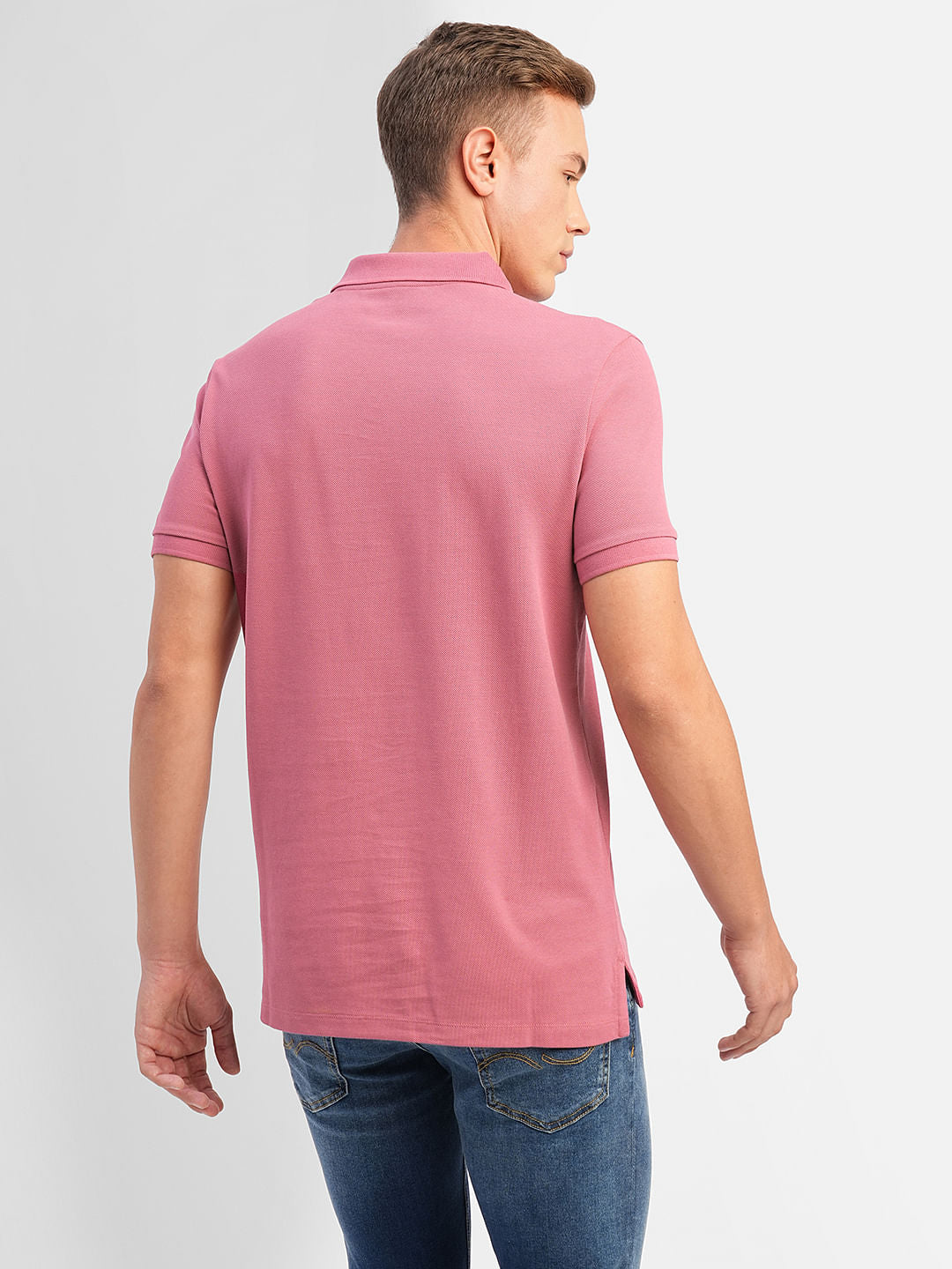 Mauve Polo Neck T-shirt