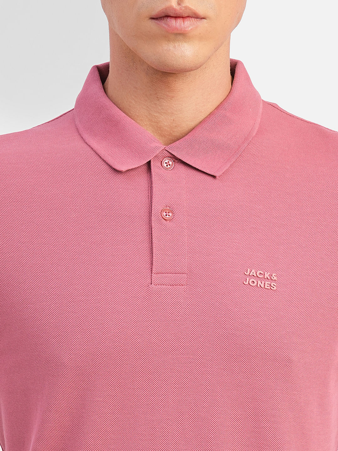 Mauve Polo Neck T-shirt