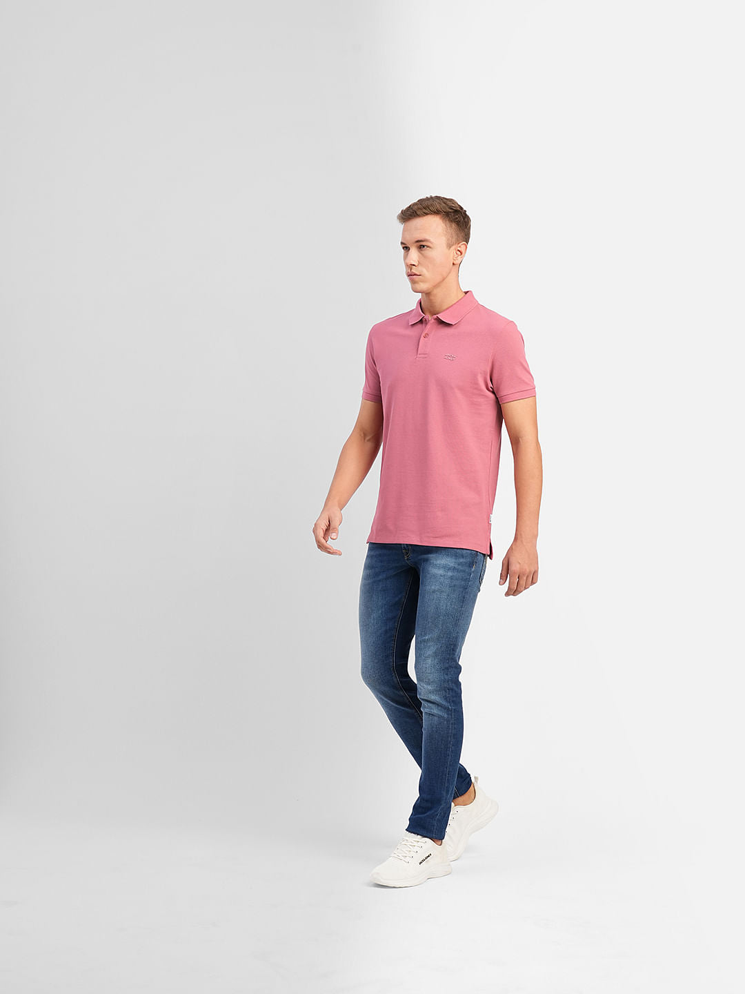 Mauve Polo Neck T-shirt