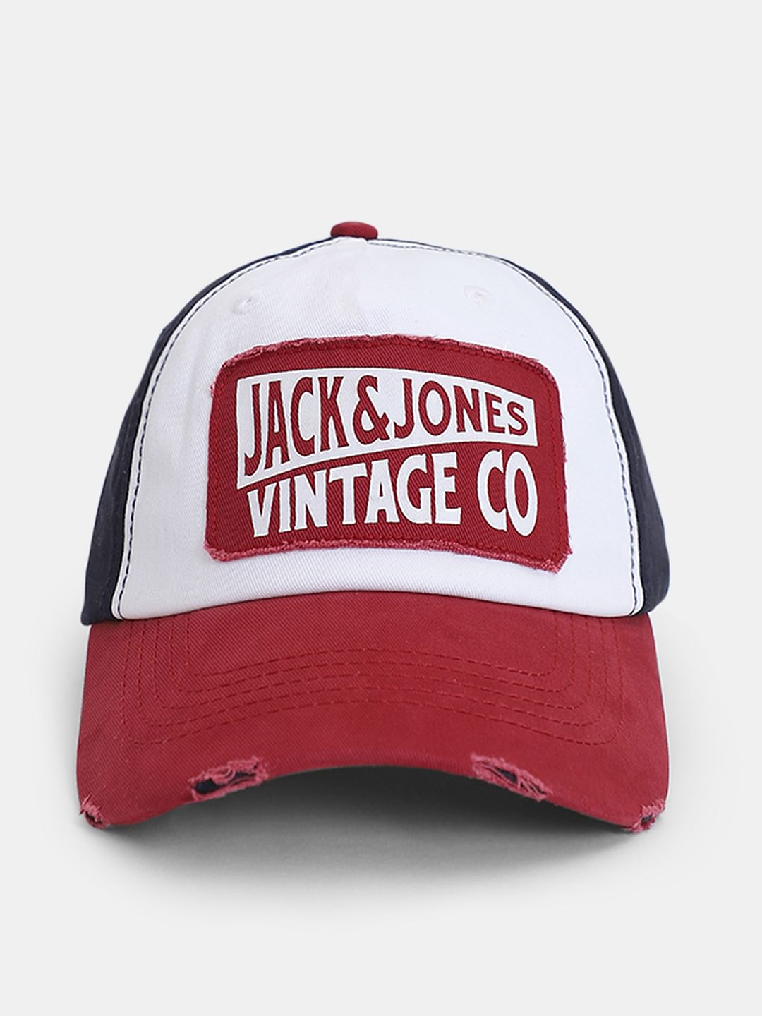 Red & White Logo Printed Cap