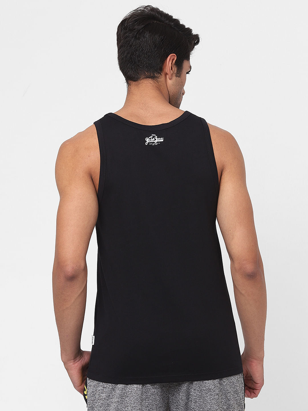Black Logo Print Vest