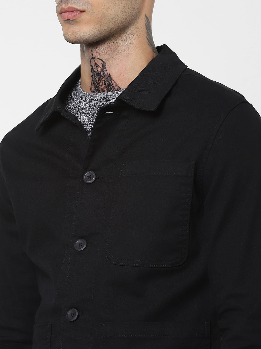 Black Twill Weave Jacket